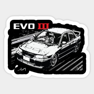 classic initial d evo III evolution 3 Emperor team Sticker